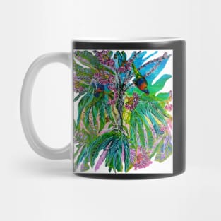 An Australian Rainbow Lorikeets Parrot Party Mug